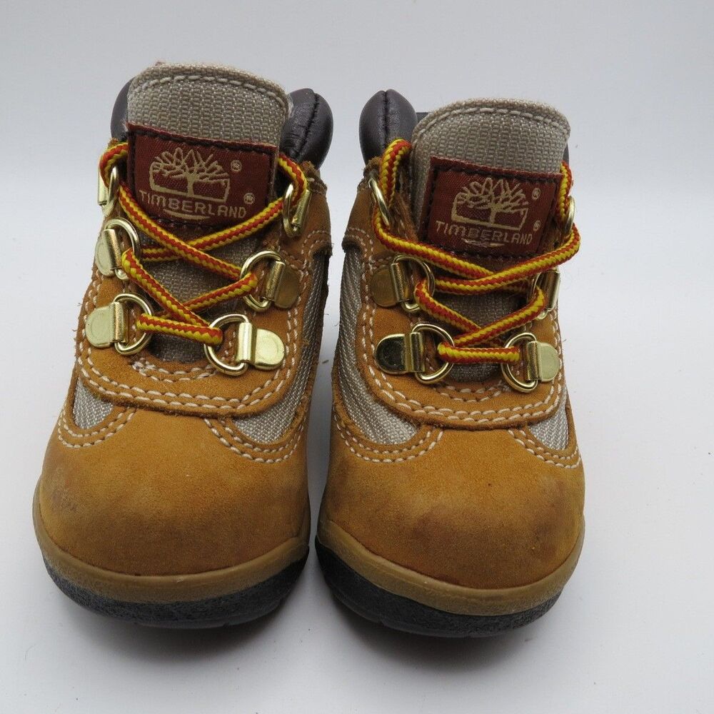 Timberland Toddler Field Tan Nubuck Suede Classic Rugged Boots 15845M Sz 4